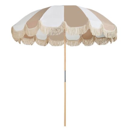 retro canvas patio parasol with fringes (1)